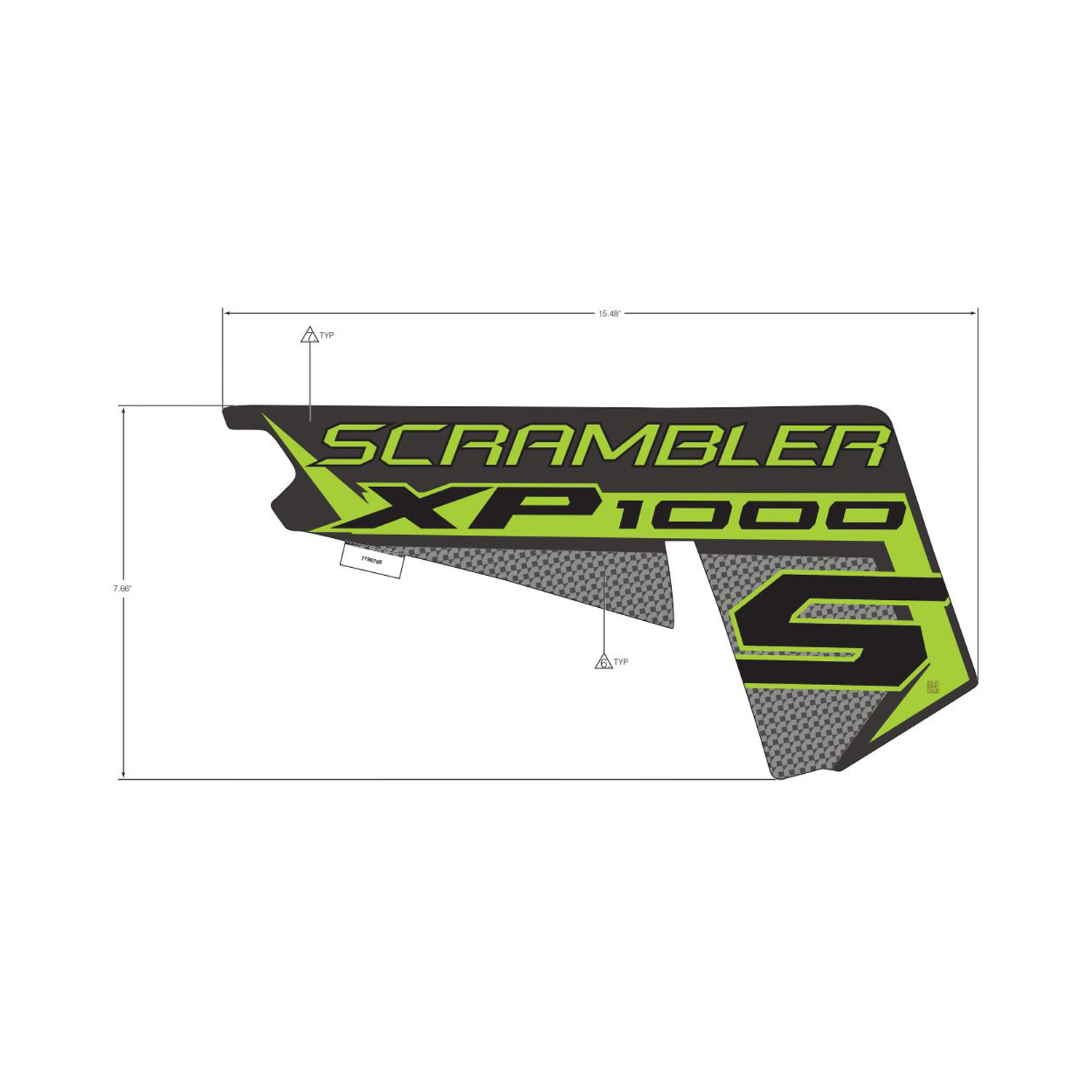 DECAL-SIDE XP1000S RH