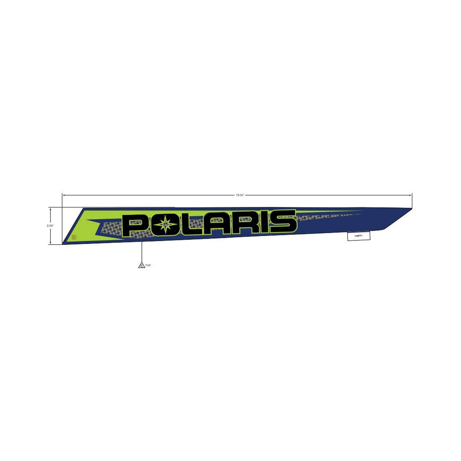 DECAL-RR.FNDR SIDE POLARIS LH