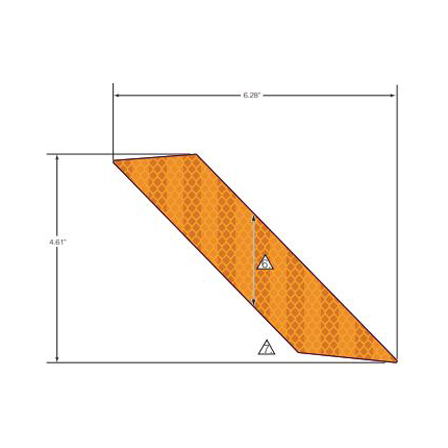 DECAL-REFLECTOR AMBER LH