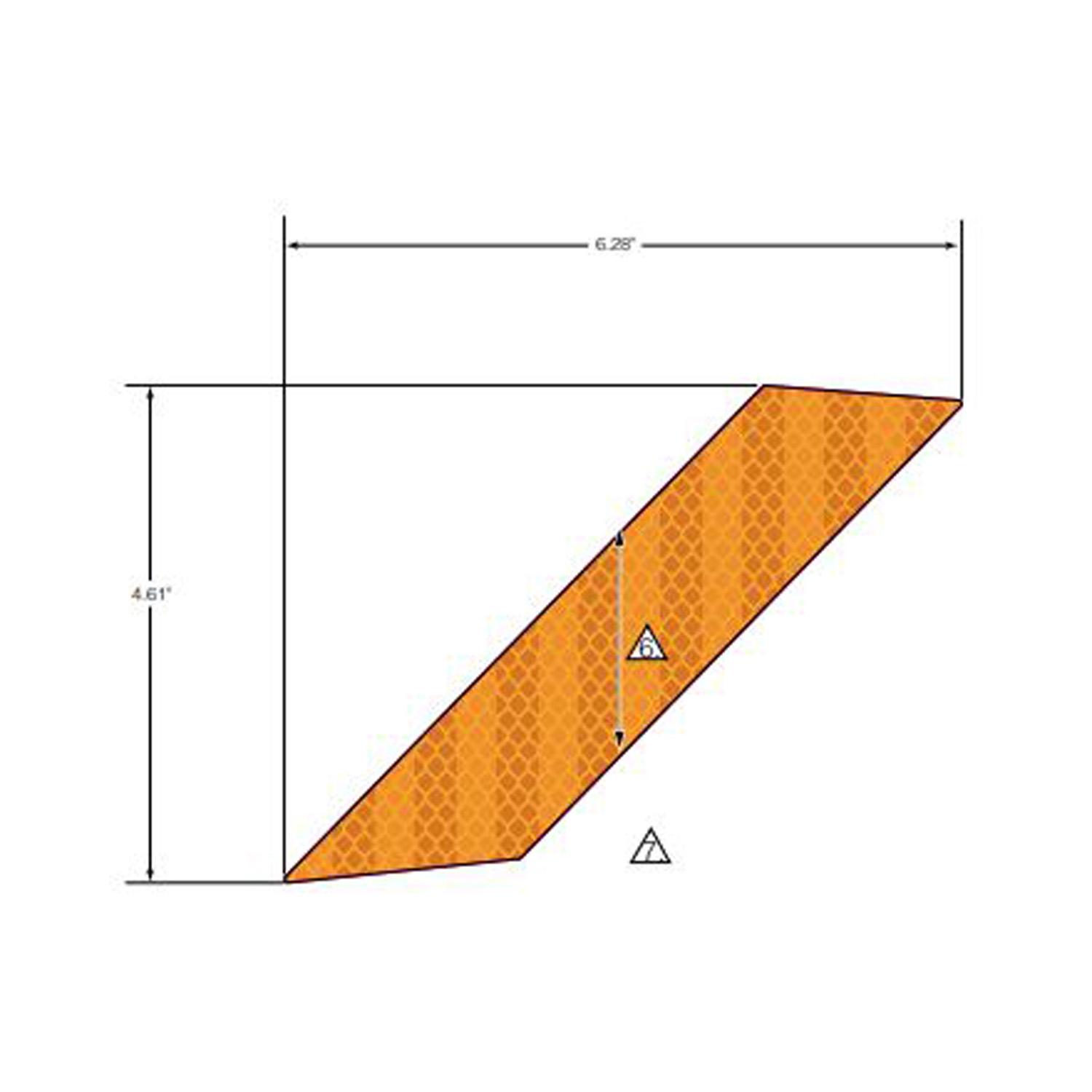 DECAL-REFLECTOR AMBER RH