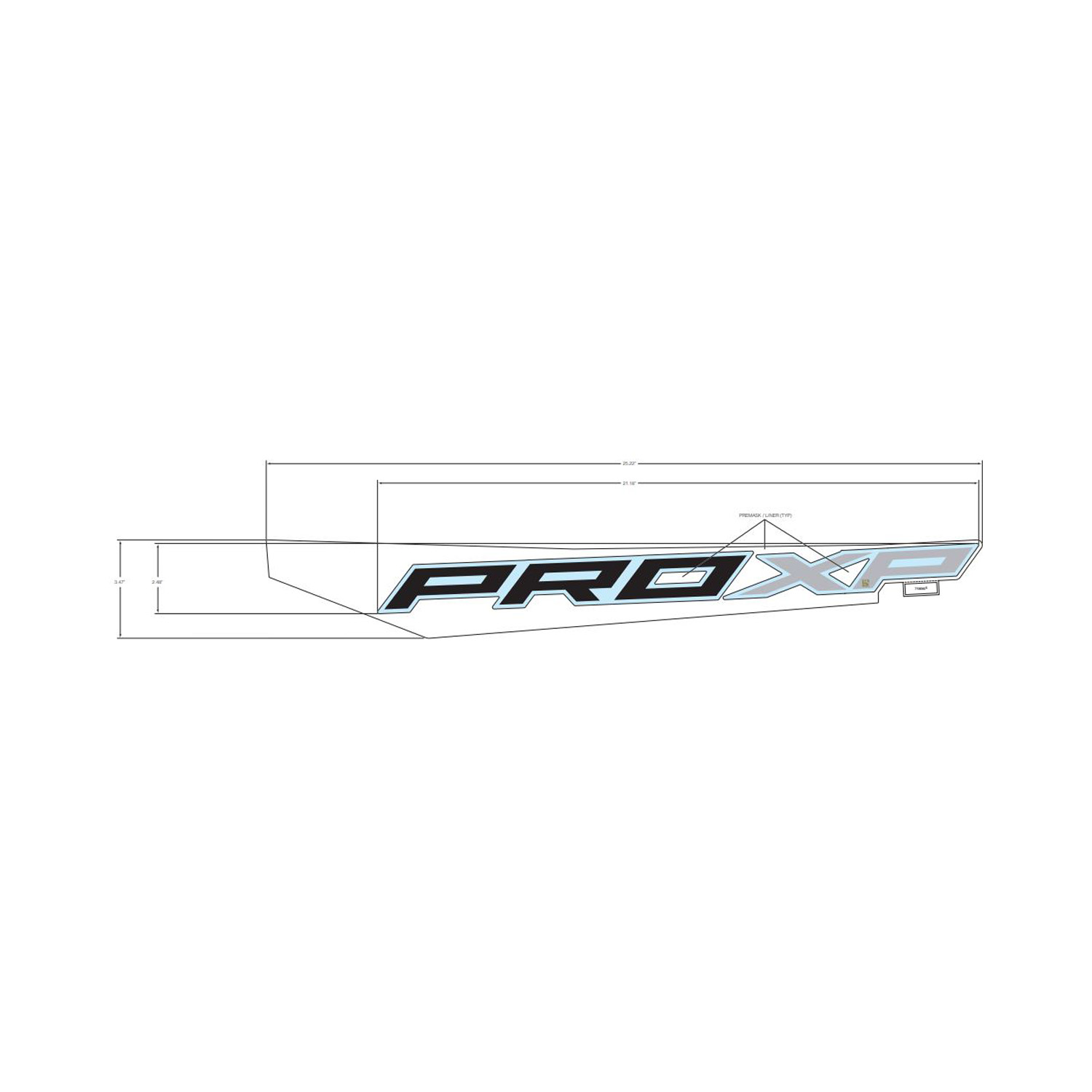 DECAL-RR.FNDR LWR PROXP LH