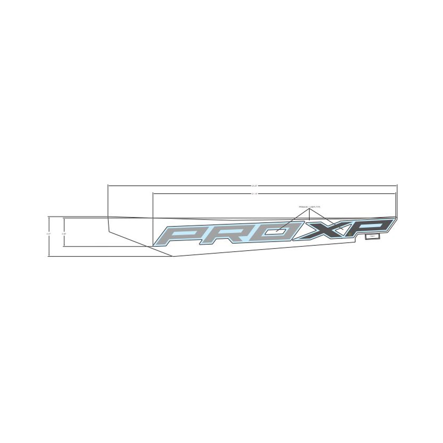 DECAL-RR.FNDR LWR PROXP LH