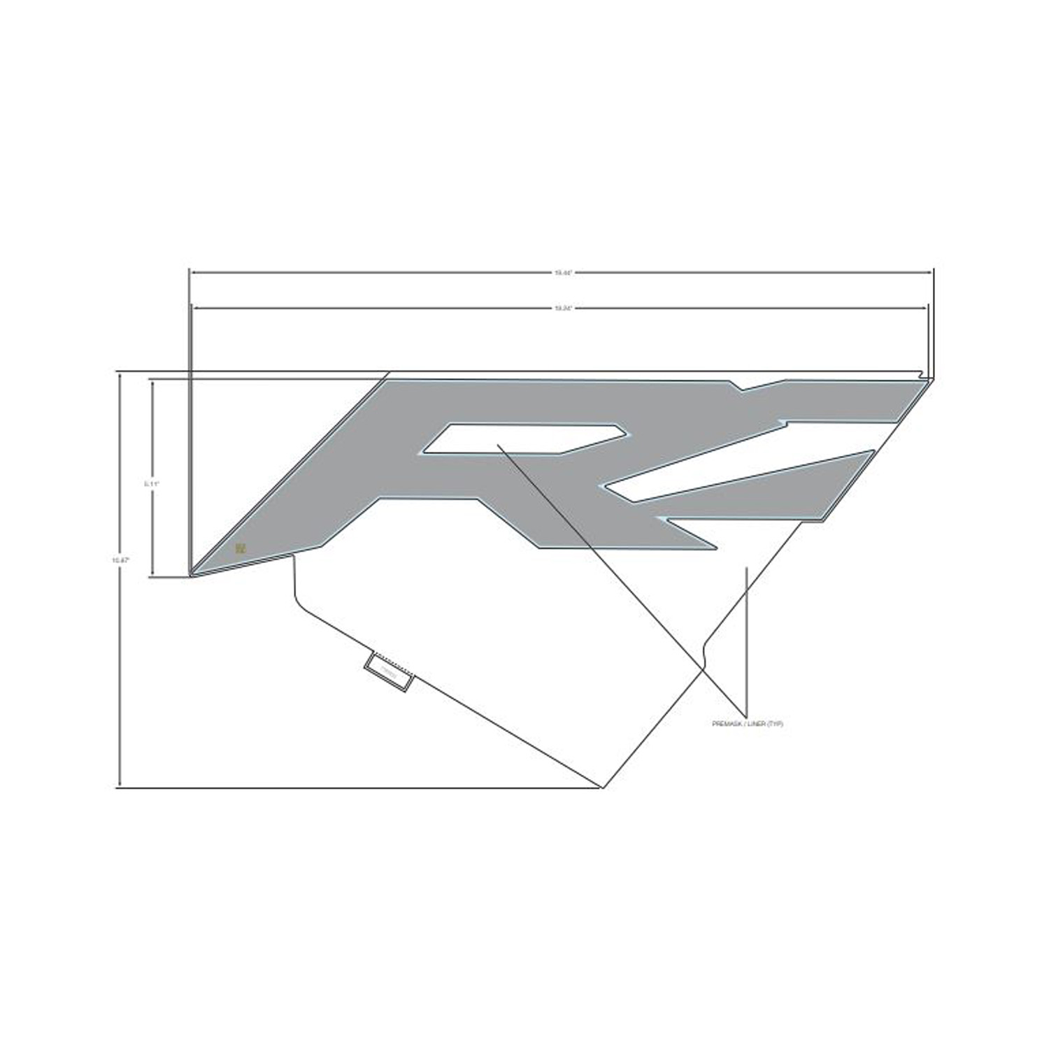 DECAL-FR.DOOR LWR RZR LH