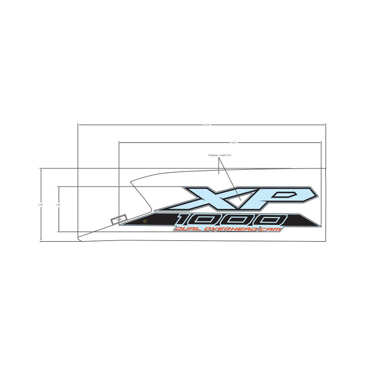 DECAL-FR.FNDR SIDE XP 1000 LH