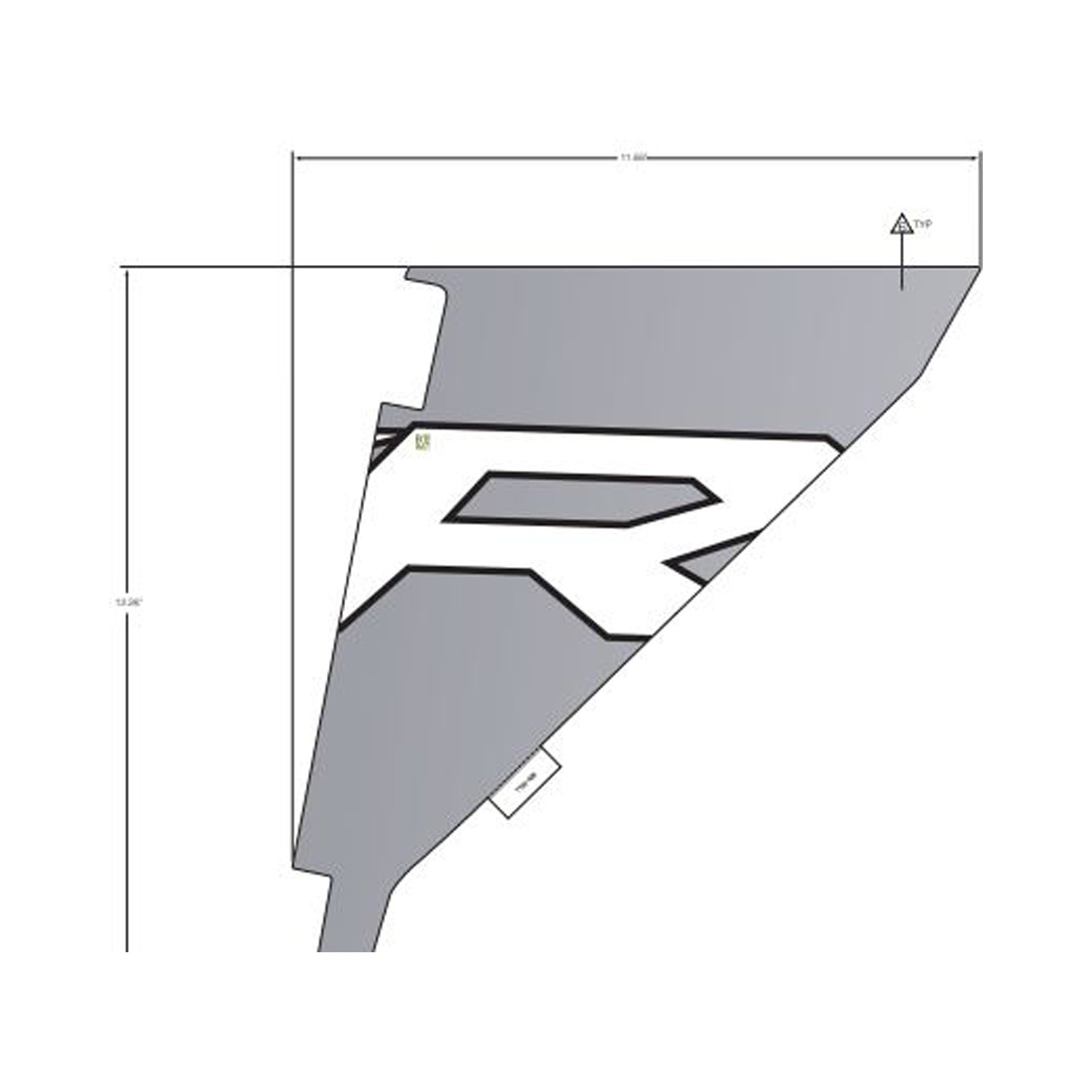 DECAL-COVER BOLSTER LH