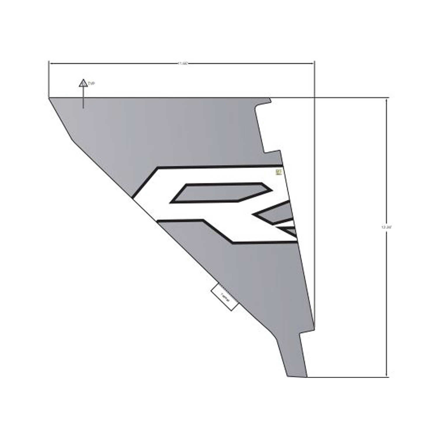 DECAL-COVER BOLSTER RH