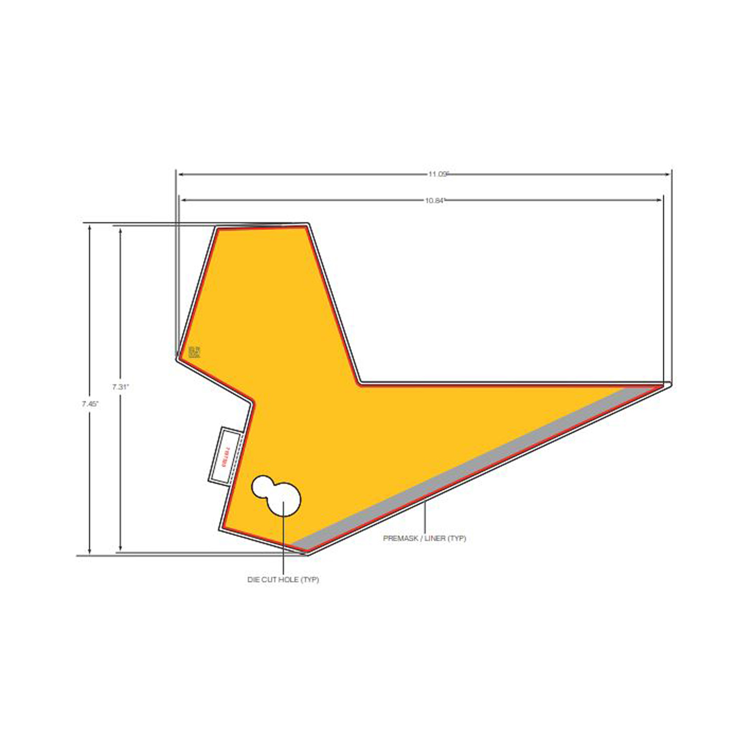 DECAL-FR.FNDR TOP RR RH