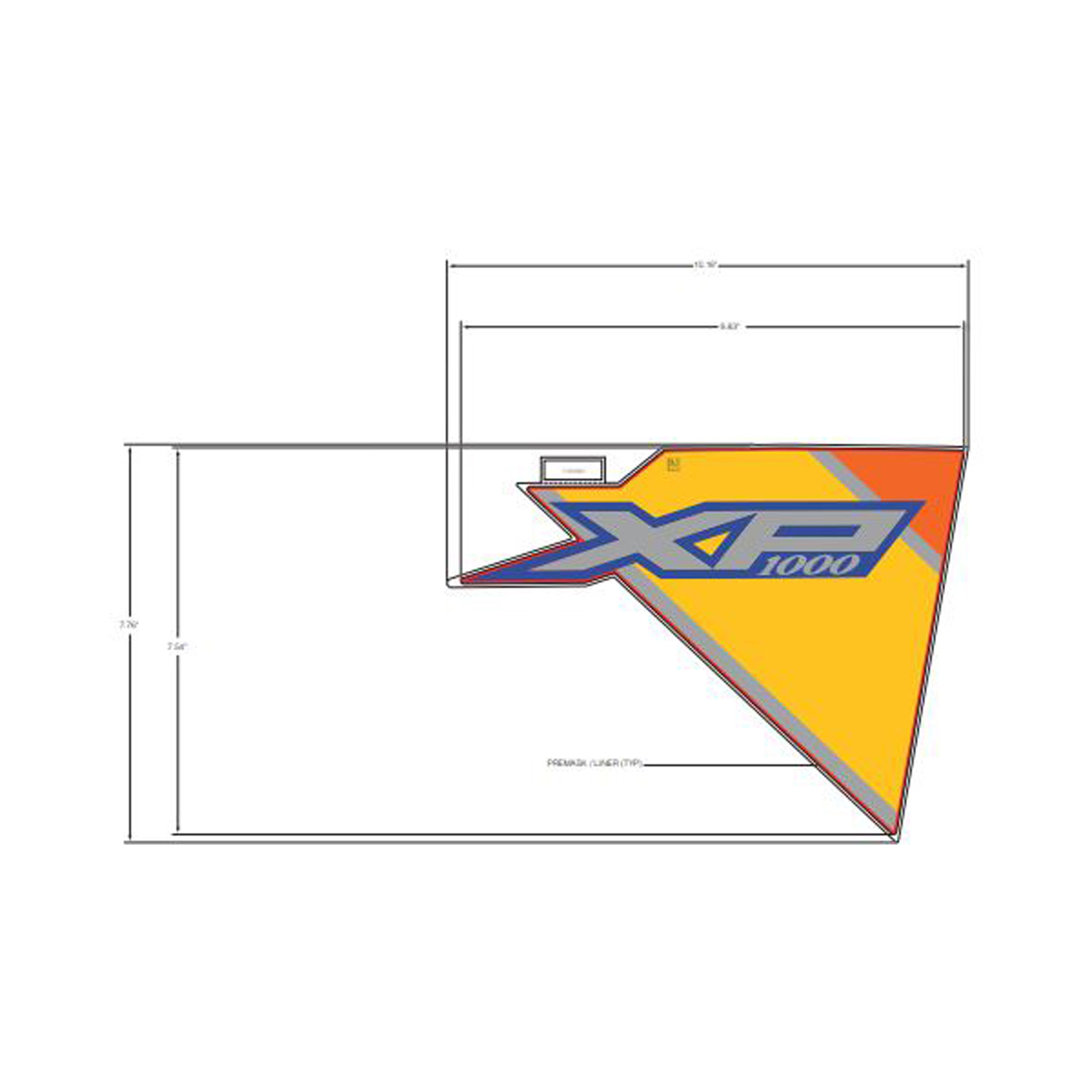 DECAL-FR.FNDR SIDE XP 1000 LH