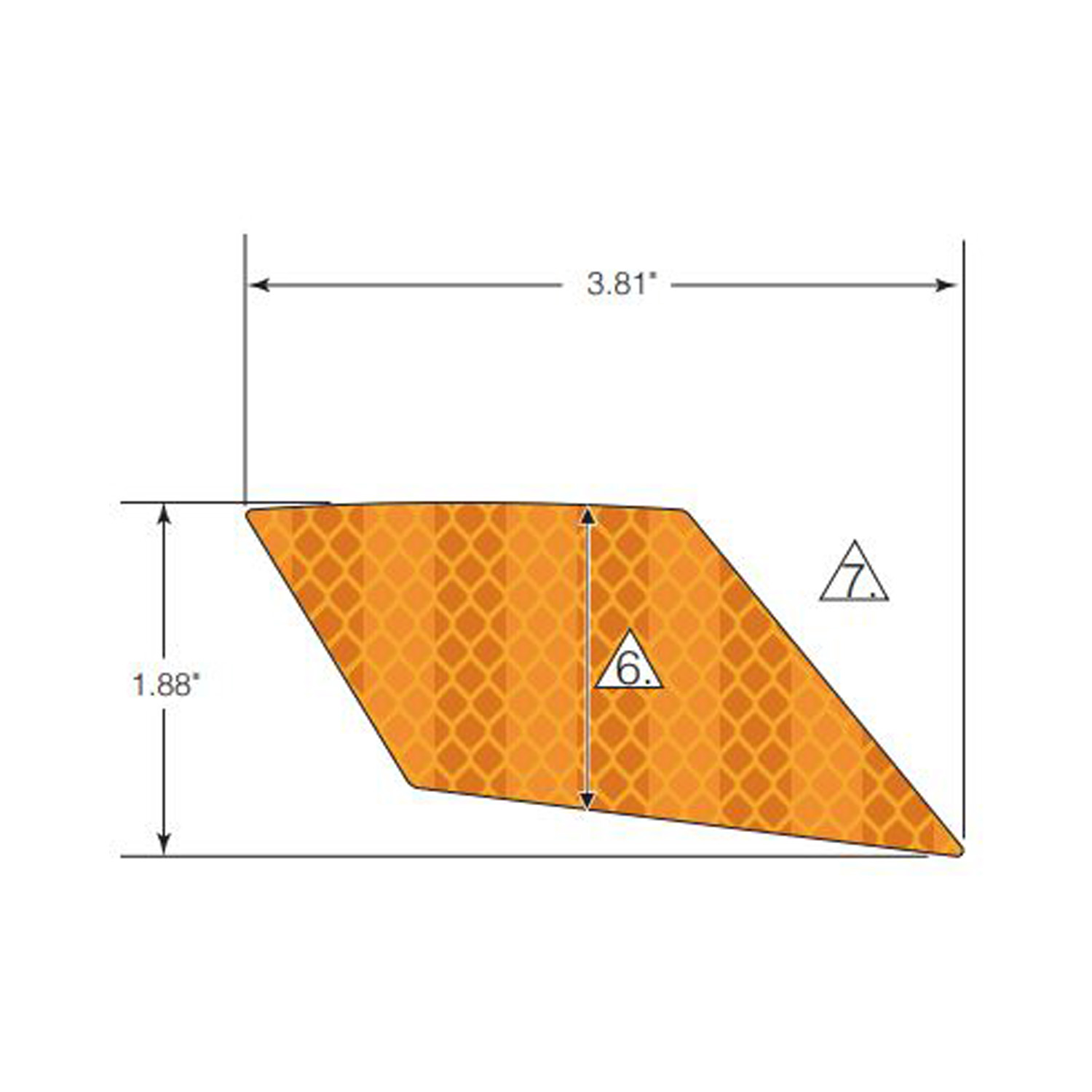 DECAL-REFLECTOR AMBER LH