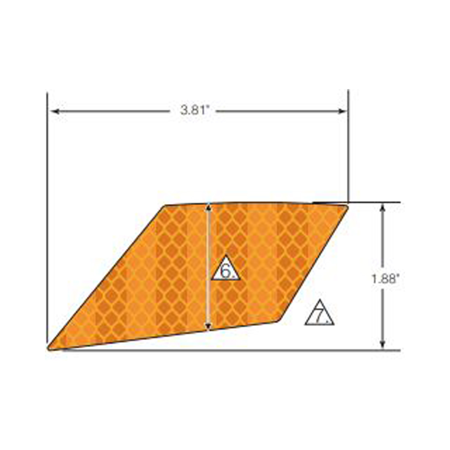 DECAL-REFLECTOR AMBER RH